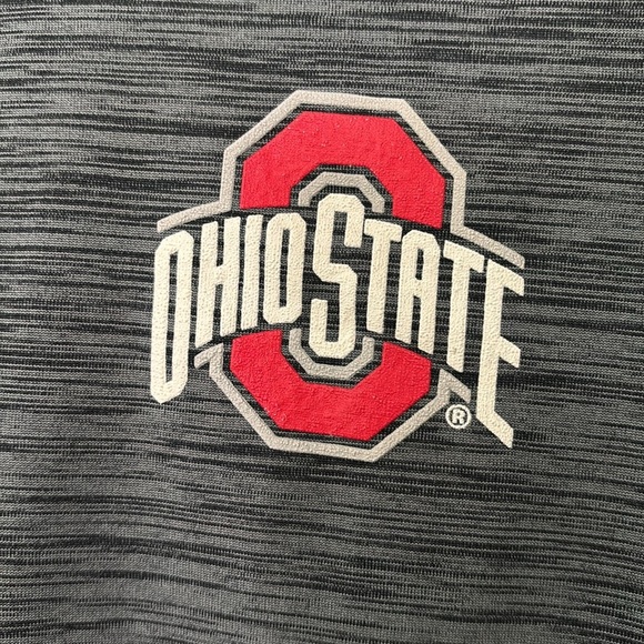 Ohio State Buckeyes Mens Large 1/4 Zip Long Sleeve Shirt Pullover Gray - Picture 2 of 7